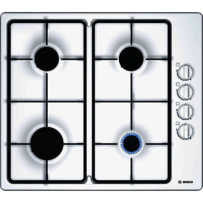 Bosch Serie 2 PBP6B2B60 Gas Hob, White Enamel